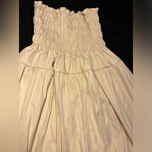 Creme Colored Strapless Dress